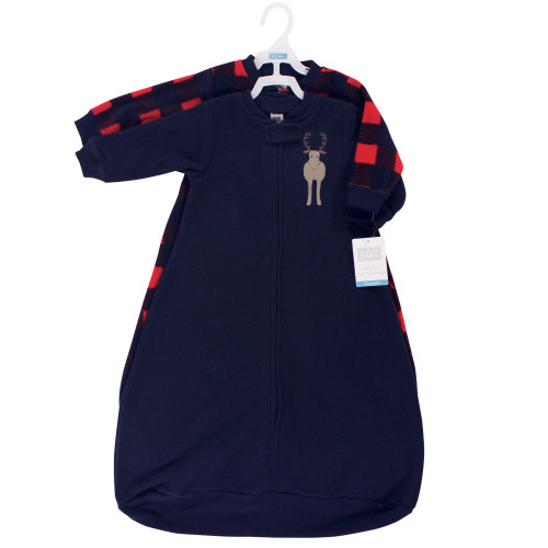 Hudson Baby Long-Sleeve Fleece Sleeping Bag, Forest Moose