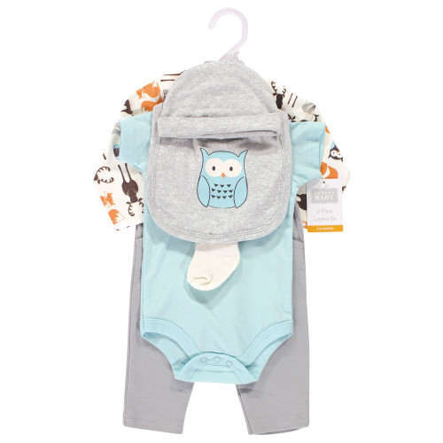 Hudson Baby Cotton Layette Set, Moose
