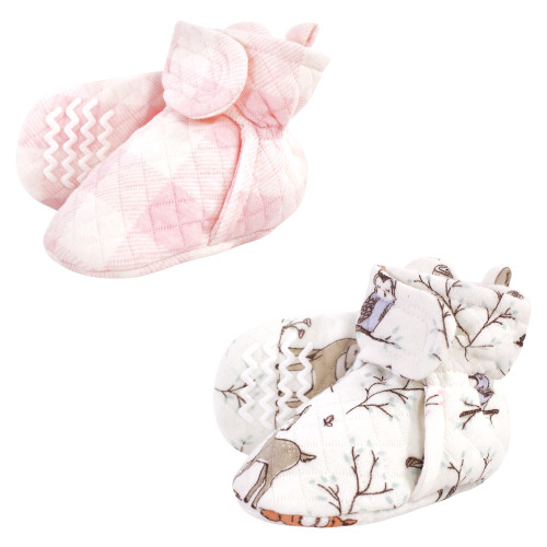 Hudson Baby Quilted Booties, Enchanted Forest