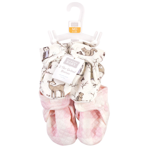 Hudson Baby Quilted Booties, Enchanted Forest