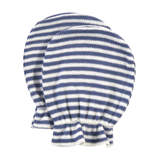 Touched by Nature Organic Cotton Scratch Mitten 10pk, Blue Elephant
