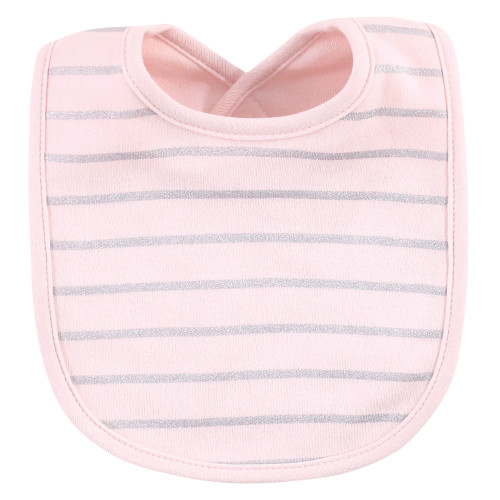 Hudson Baby Cotton Bib and Headband or Caps Set, Swan