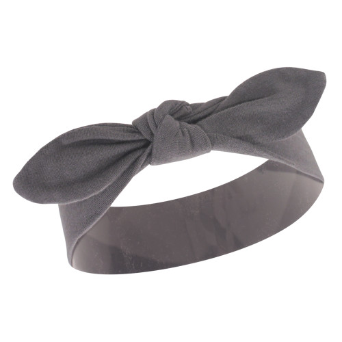 Hudson Baby Cotton Bib and Headband or Caps Set, Periwinkle