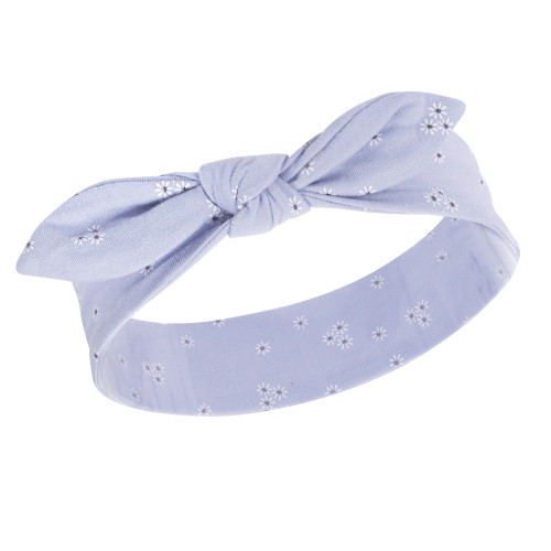 Hudson Baby Cotton Bib and Headband or Caps Set, Periwinkle