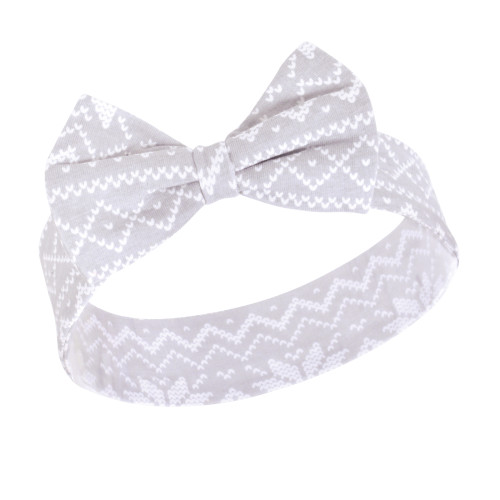 Hudson Baby Cotton Bib and Headband or Caps Set, Winter Forest