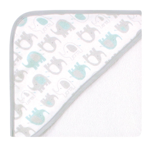 Luvable Friends Cotton Terry Hooded Towels, Basic Elephant