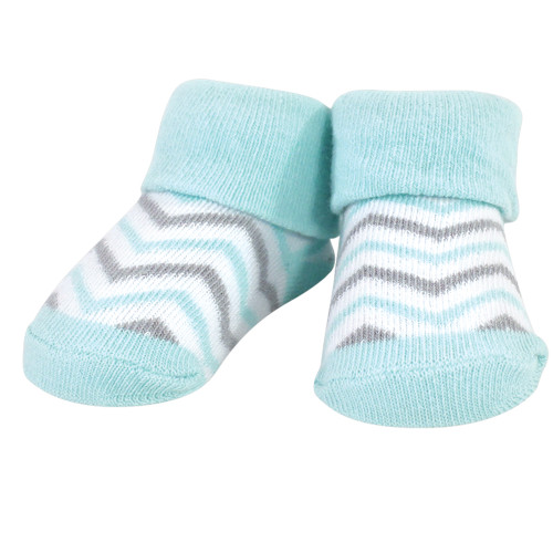 Hudson Baby Cotton Bib and Sock Set, Easter Chicks