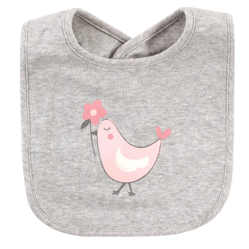 Hudson Baby Cotton Bibs, Sweet Bunny