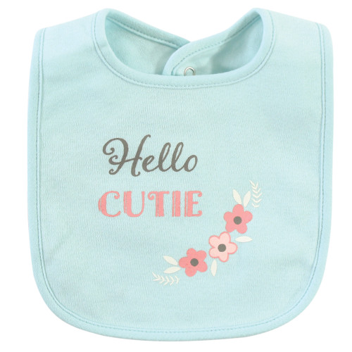 Hudson Baby Cotton Bibs, Sweet Bunny