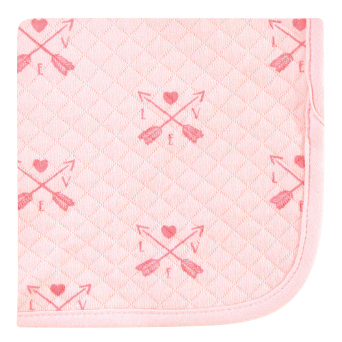 Hudson Baby Quilted Cotton Washcloths, Girl Forest