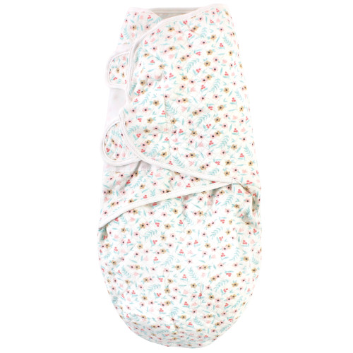 Hudson Baby Quilted Cotton Swaddle Wrap 3pk, Girl Forest
