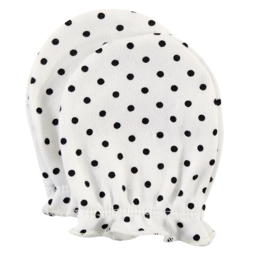 Hudson Baby Cotton Scratch Mittens, Rose