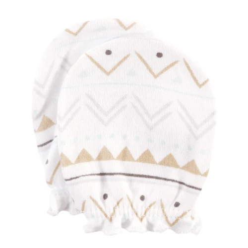 Hudson Baby Cotton Scratch Mittens, Gray Elephant