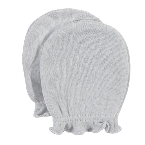 Hudson Baby Cotton Scratch Mittens, Gray Elephant