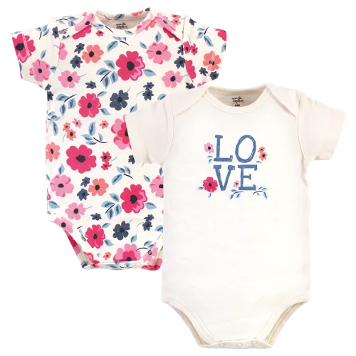 Touched by Nature Organic Cotton Layette Set and Giftset, Blue Garden Floral
