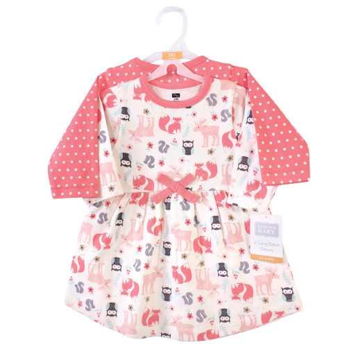 Hudson Baby Cotton Dresses, Forest
