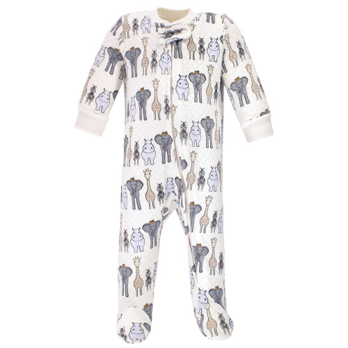 Hudson Baby Premium Quilted Zipper Sleep and Play, Royal Safari