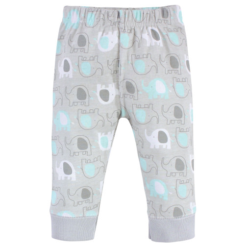 Luvable Friends Cotton Pants, Boy Basic Elephant