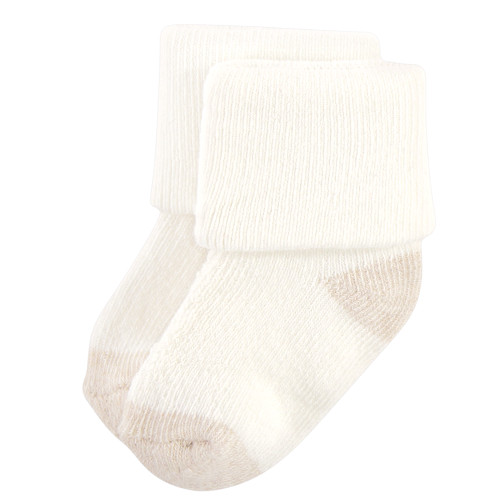 Hudson Baby Cotton Rich Newborn and Terry Socks, Buffalo Plaid Moose