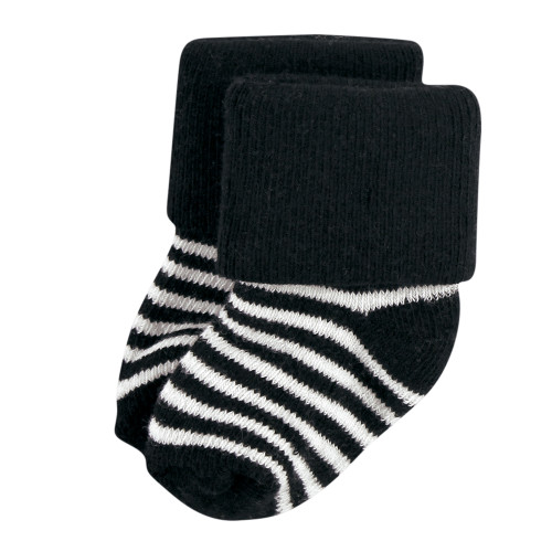 Hudson Baby Cotton Rich Newborn and Terry Socks, Buffalo Plaid Moose
