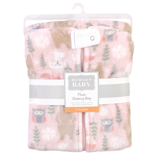 Hudson Baby Plush Sleeping Bag, Sack, Blanket, Girl Forest
