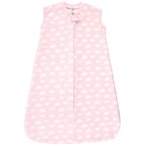 Hudson Baby Premium Quilted Sleeveless Sleeping Bag and Wearable Blanket, Girl Farm Animals