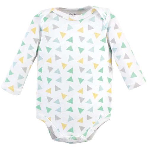 Luvable Friends Cotton Long-Sleeve Bodysuits, Unisex Basic Elephant