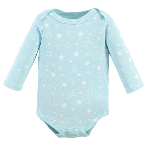 Luvable Friends Cotton Long-Sleeve Bodysuits, Unisex Basic Elephant