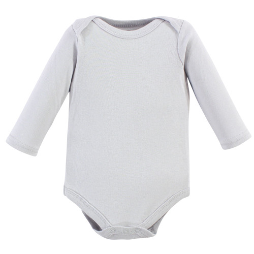 Luvable Friends Cotton Long-Sleeve Bodysuits, Unisex Basic Elephant