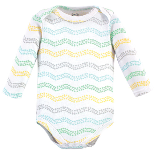 Luvable Friends Cotton Long-Sleeve Bodysuits, Unisex Basic Elephant