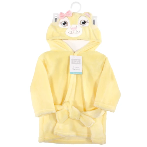 Hudson Baby Plush Animal Face Bathrobe, Lion Girl