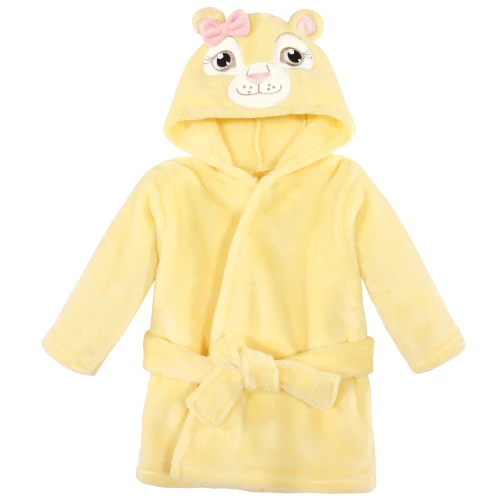 Hudson Baby Plush Animal Face Bathrobe, Lion Girl