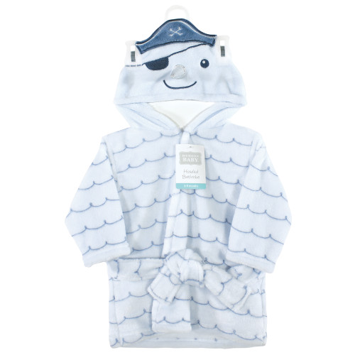 Hudson Baby Plush Animal Face Bathrobe, Narwhal