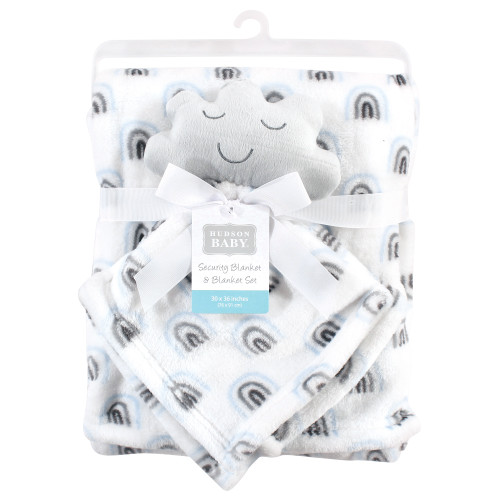 Hudson Baby Plush Blanket with Security Blanket, Cloud Boy