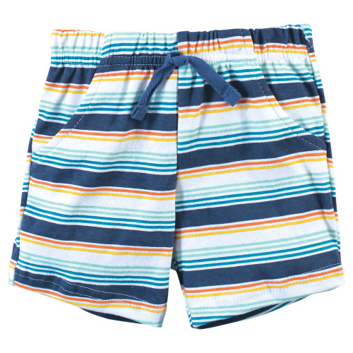 Hudson Baby Cotton Bodysuit, Shorts and Shoe Set, Surfer Dude