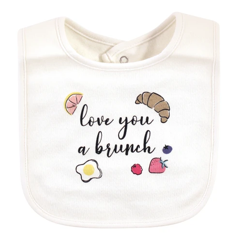 Little Treasure Cotton Bibs, Love Brunch