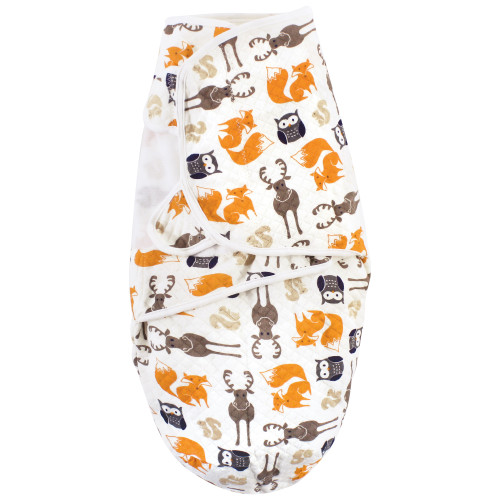 Hudson Baby Quilted Cotton Swaddle Wrap 3pk, Boy Forest Hudson