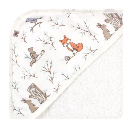 Hudson Baby Cotton Rich Hooded Towels, Enchanted Forest