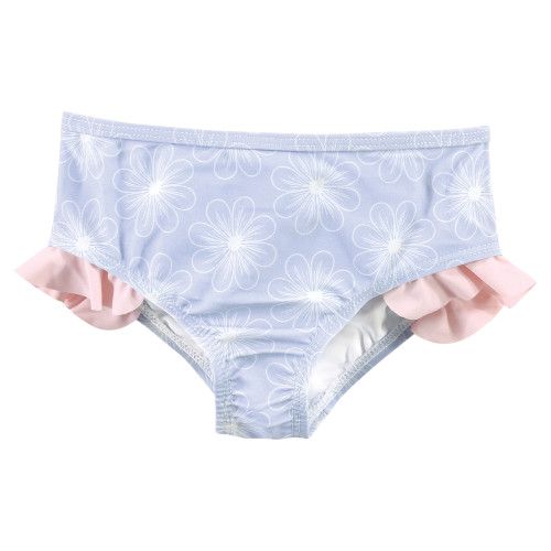 Hudson Baby Swim Rashguard Set, Blue Floral