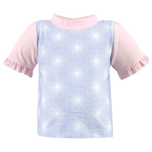 Hudson Baby Swim Rashguard Set, Blue Floral