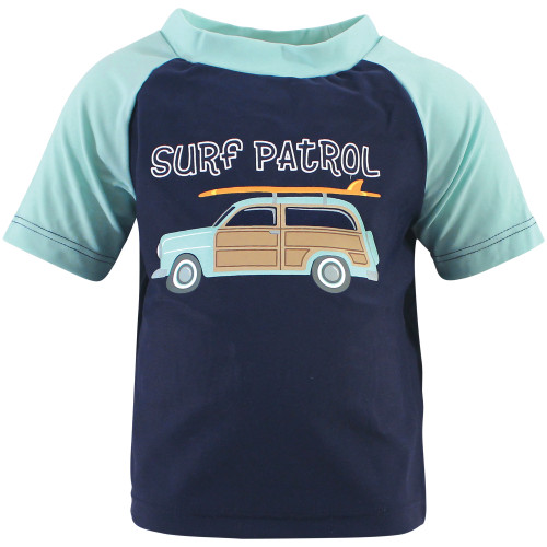 Hudson Baby Swim Rashguard Set, Surf Car