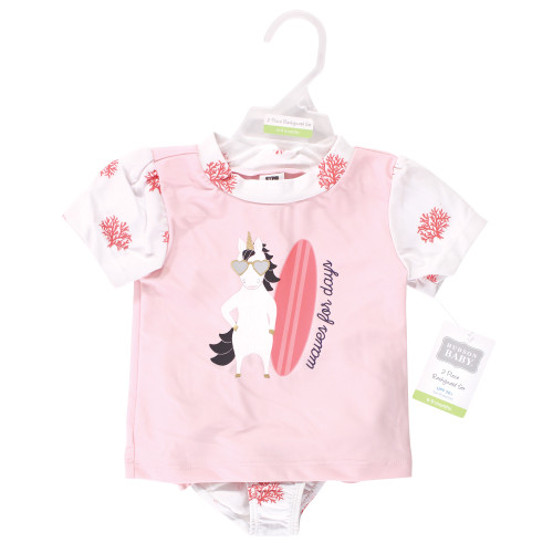 Hudson Baby Swim Rashguard Set, Surf Unicorn