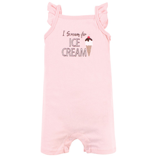 Hudson Baby Cotton Rompers, Banana Split