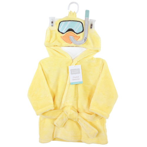 Hudson Baby Plush Animal Face Bathrobe, Scuba Duck