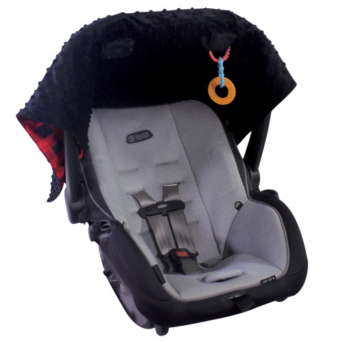 Hudson Baby Reversible Car Seat and Stroller Canopy, Buffalo Plaid