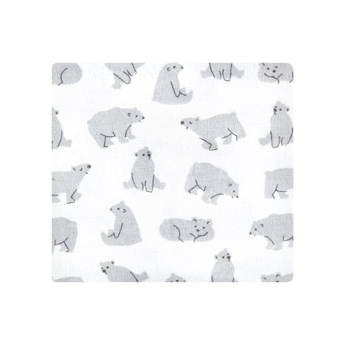 Hudson Baby Cotton Flannel Receiving Blankets, Bear Poses
