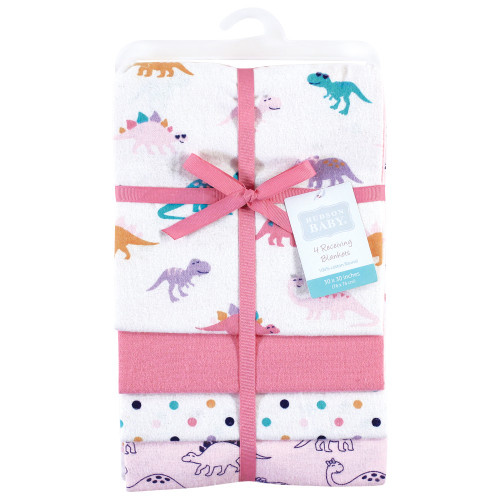 Hudson Baby Cotton Flannel Receiving Blankets, CuteASaurus