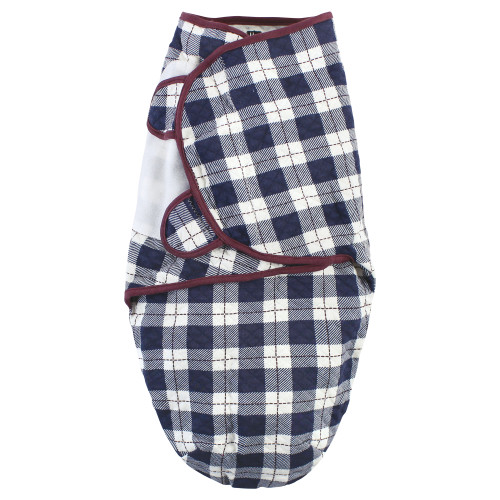 Hudson Baby Quilted Cotton Swaddle Wrap 3pk, Football