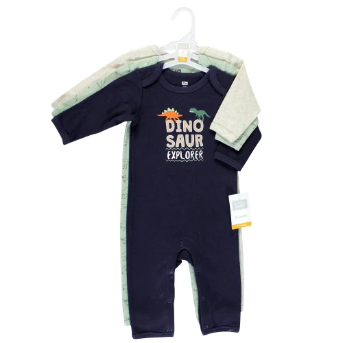 Hudson Baby Cotton Coveralls, Dinosaur Explorer