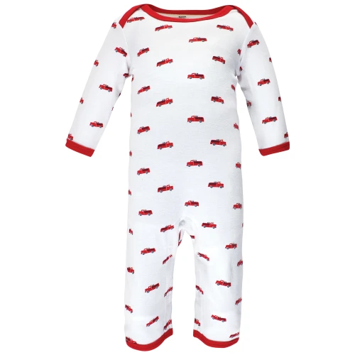 Hudson Baby Cotton Coveralls, Fire Truck